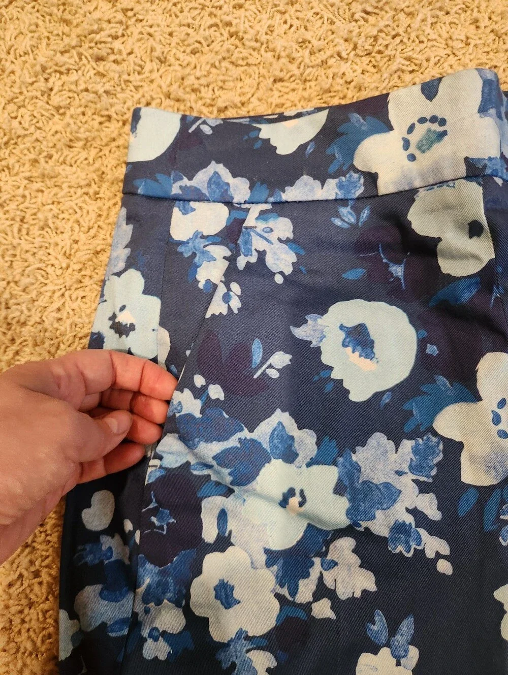 J. Crew Navy Blue Floral Girls' Stretch Leggings
